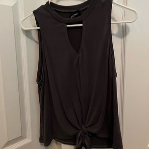 Gray sleeveless shirt